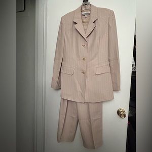 Beige w/Black Pinstripe Vintage Suit Separates By Casual Corner collecti…